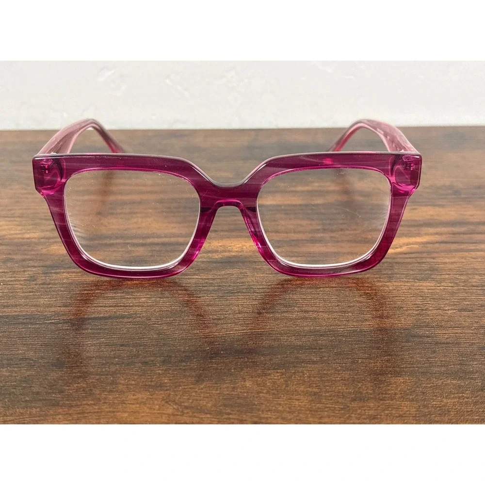 Oscar de la Renta OSR108HM Magenta Pink Square Reading Glasses +2.50 Womens